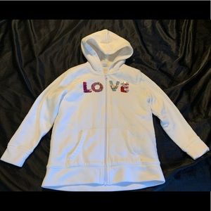 Super cute and warm hoodie. Size 10/12